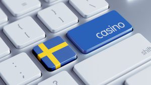 tangentbord med tangenter med svensk flagga + casino